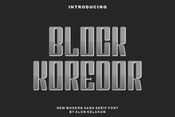Block Koredor: A Cool and Modern Sans Serif Font for Creative Projects