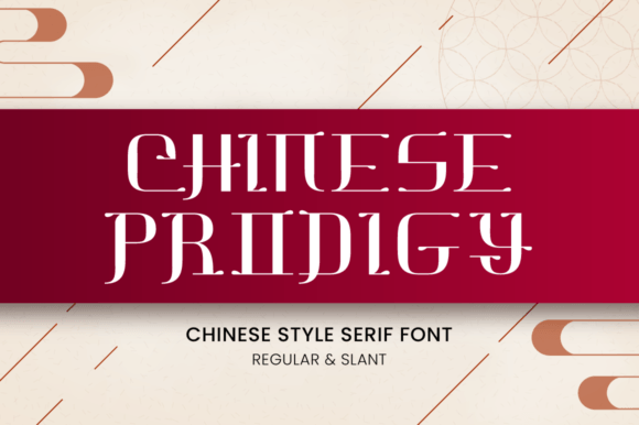 Chinese Prodigy: A Serif Font with Asian Charm for Handmade Creations
