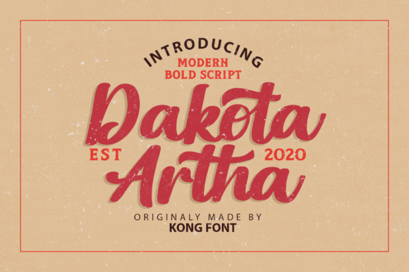 Dakota Artha: A Playful Script Font for Modern Editorial Design