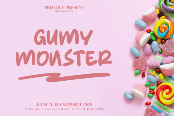 Gumy Monster Font for Handmade Creations