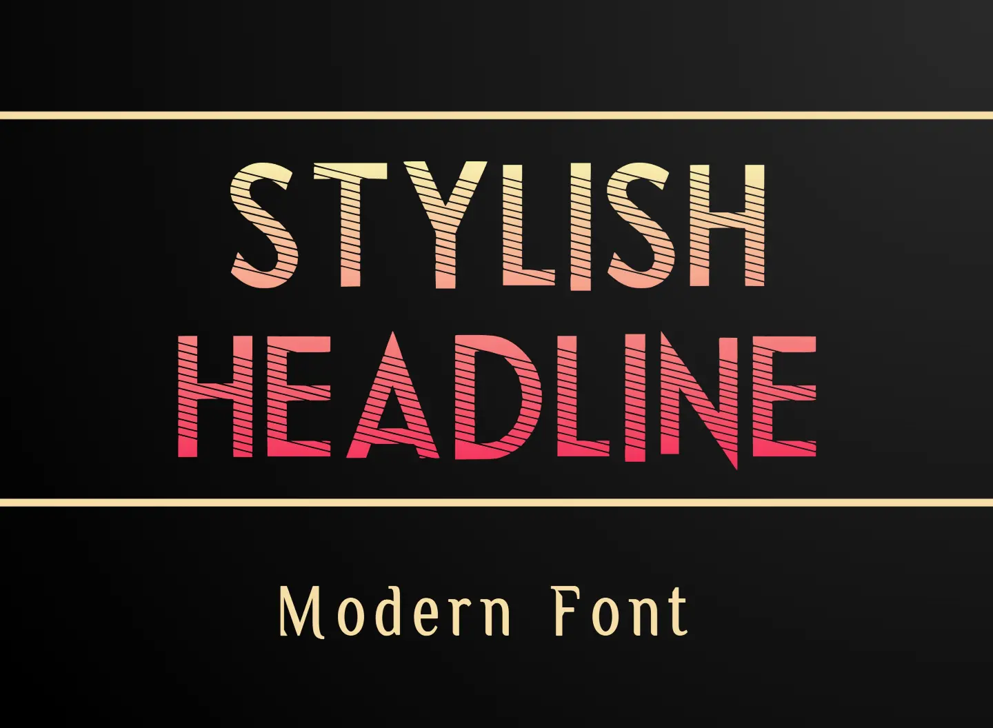 Stylish Headline: A Modern Sans Serif Font for Editorial Design
